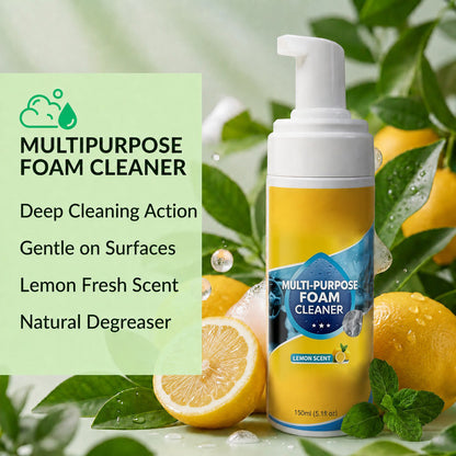 Multi-Enzyme Foam Spray Cleaner—Multi‑Surface Cleaner for Kitchen, Bathroom & Car Interior, Less Scrubbing Formula