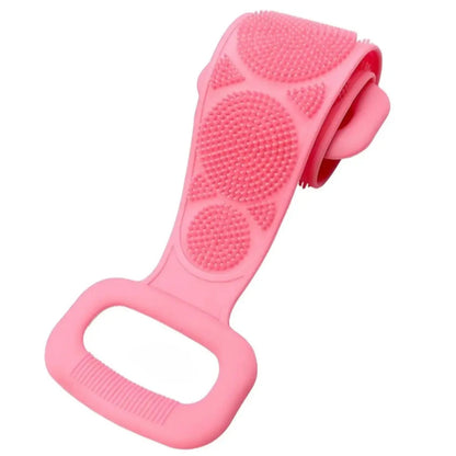 Double-Sided Silicone Back Scrubber,Exfoliating Body Brush Strap