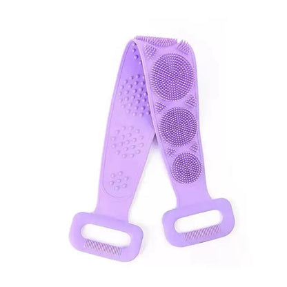 Double-Sided Silicone Back Scrubber,Exfoliating Body Brush Strap